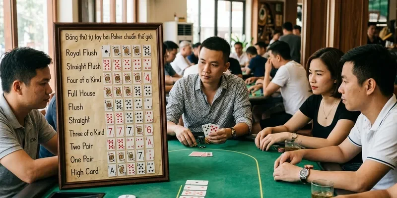 Bảng thứ tự tay bài Poker chuẩn thế giới
