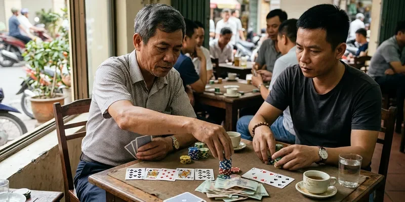 Hình ảnh đổi chiến thuật khi chơi bài